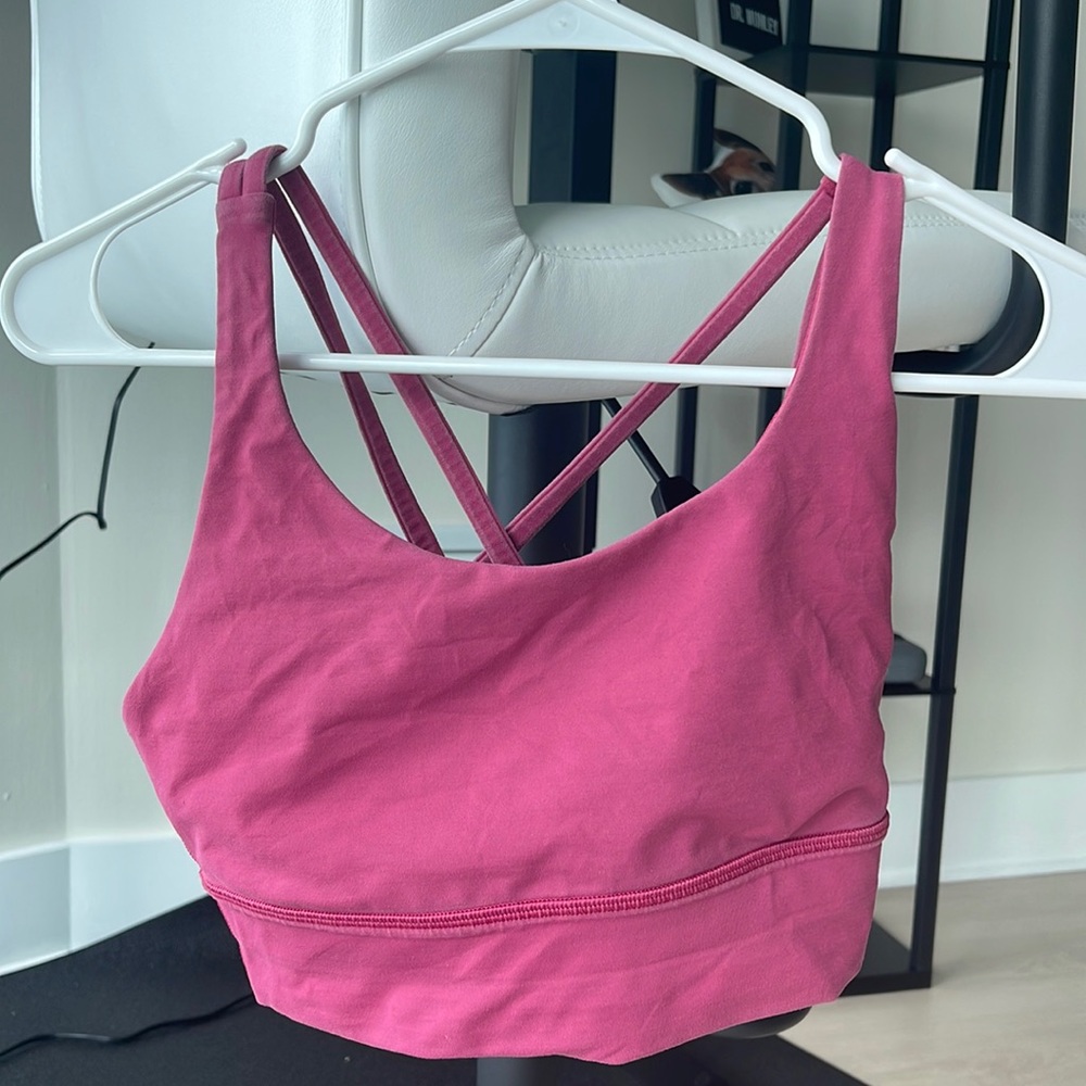 Lululemon Athletica Energy longline sports bra, hot pink
